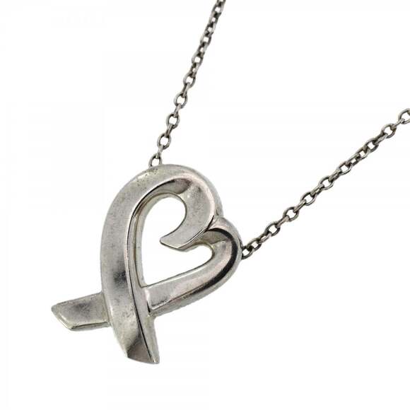 Tiffany Loving Heart Necklace Silver 925 Women's
